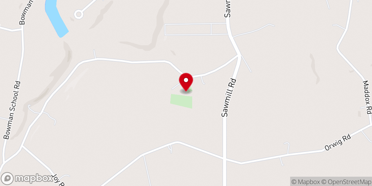 Map showing location of Sadler's Church
