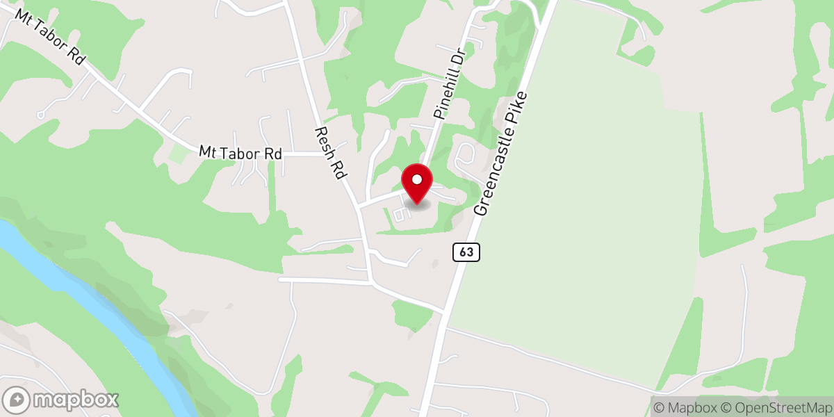 Map showing location of Calvary Chapel Cumberland Valley