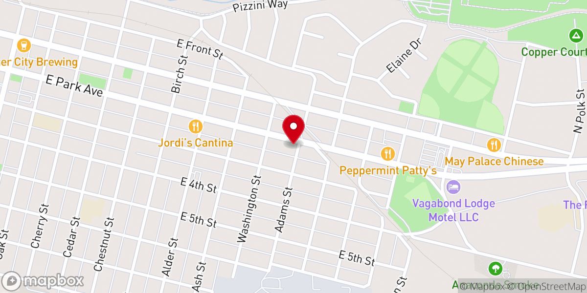 Map showing location of New Life Pentecostal Church