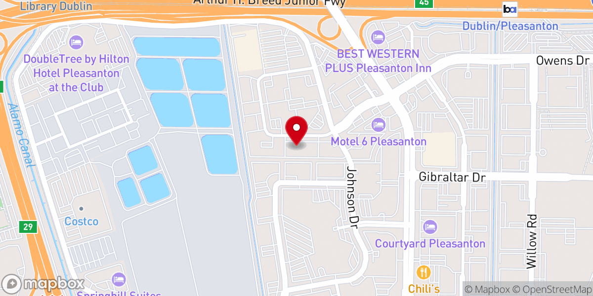 Map showing location of Tri-Valley Bread of Life Christian Church