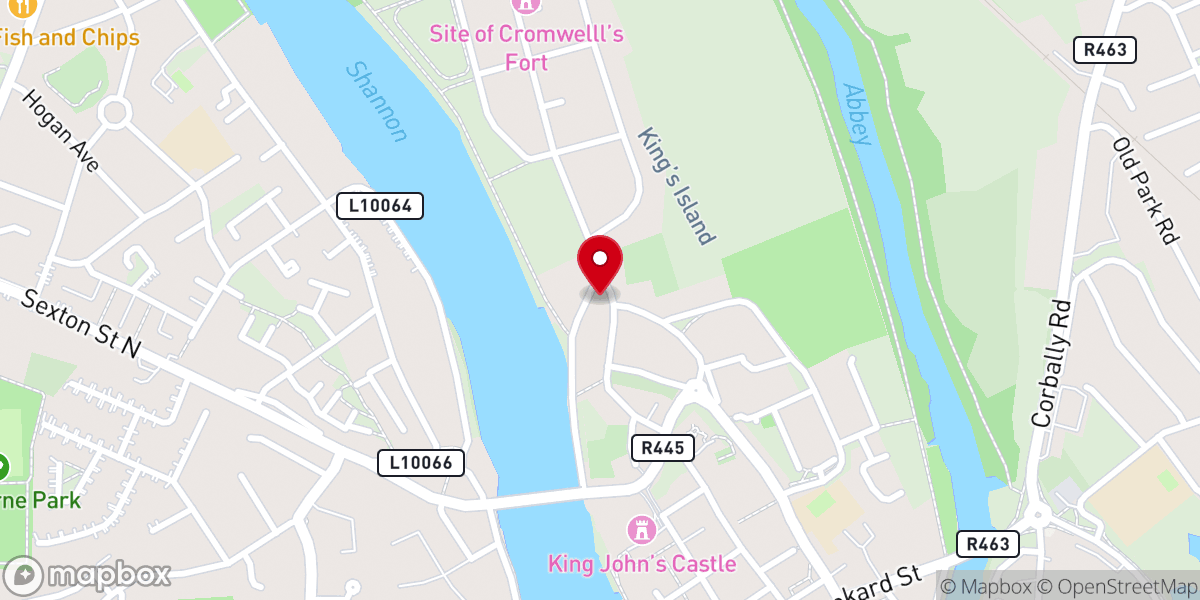 Map showing location of St. Mary's Shrine