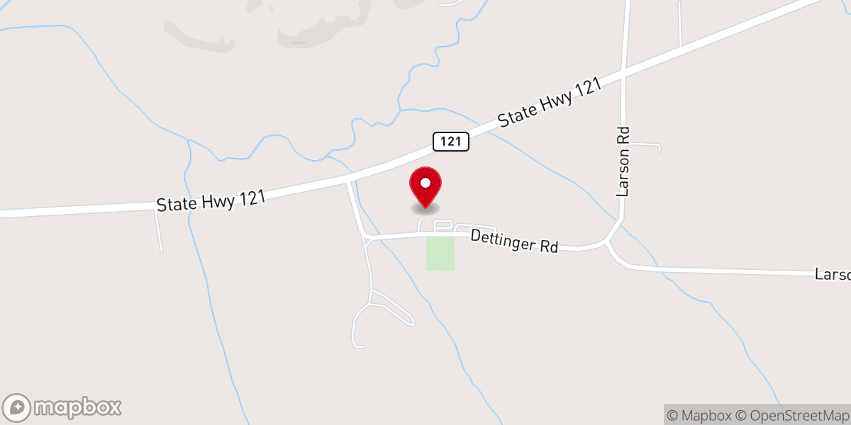 Map showing location of New Hope Community Lutheran Church