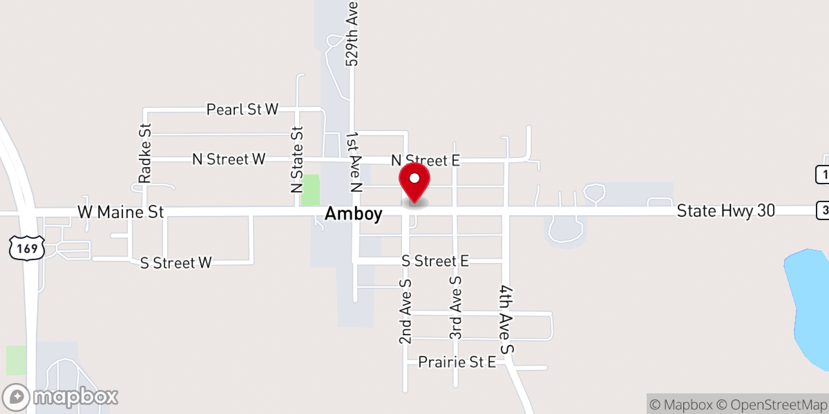Map showing location of Amboy