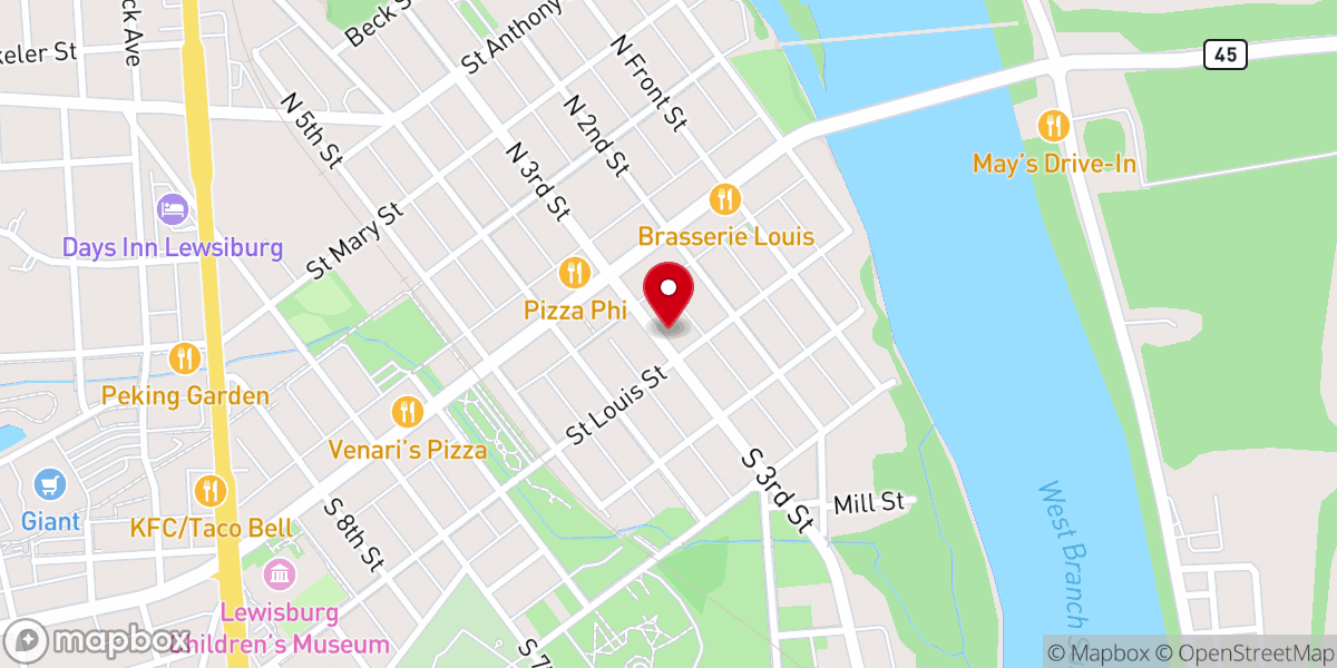 Map showing location of Beaver Memorial United Methodist
