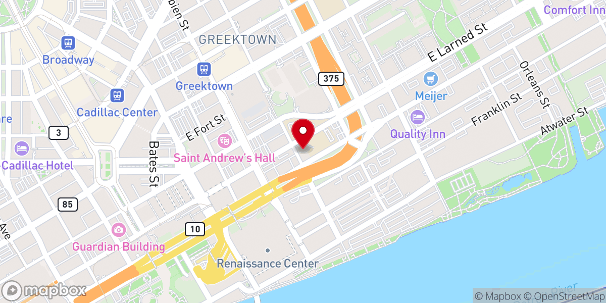 Map showing location of Ss. Peter & Paul Jesuit Church