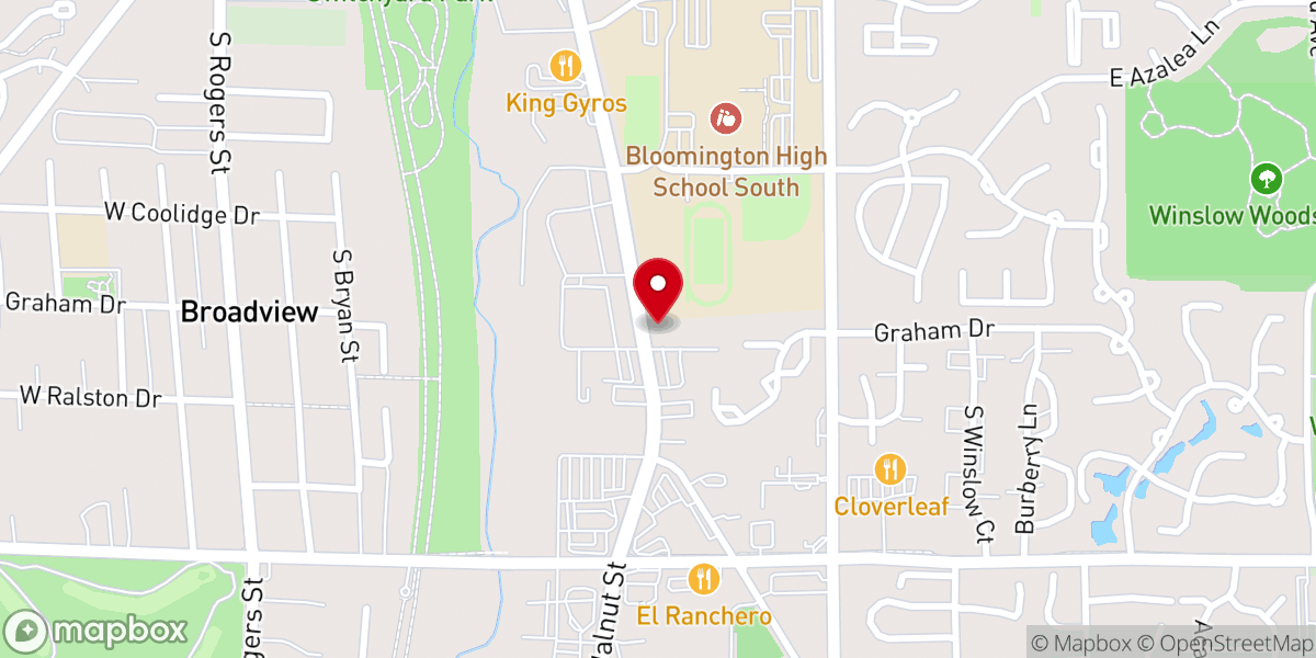 Map showing location of Vineyard Community Church