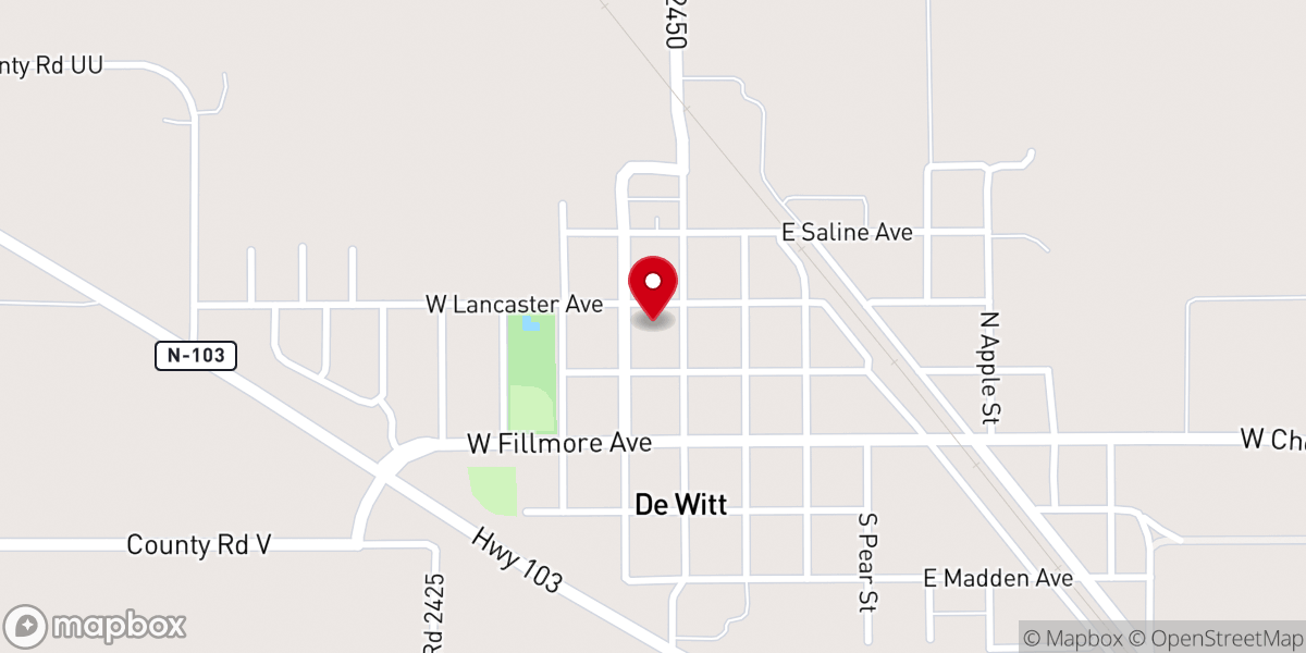 Map showing location of Trinity Lutheran Church