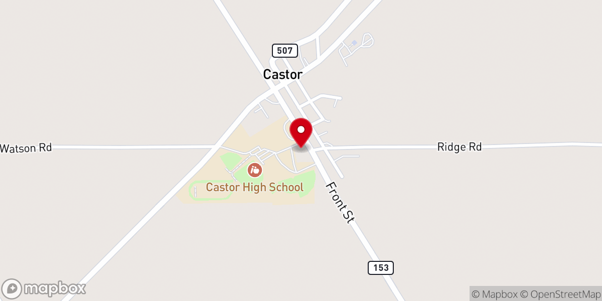 Map showing location of First Baptist Church