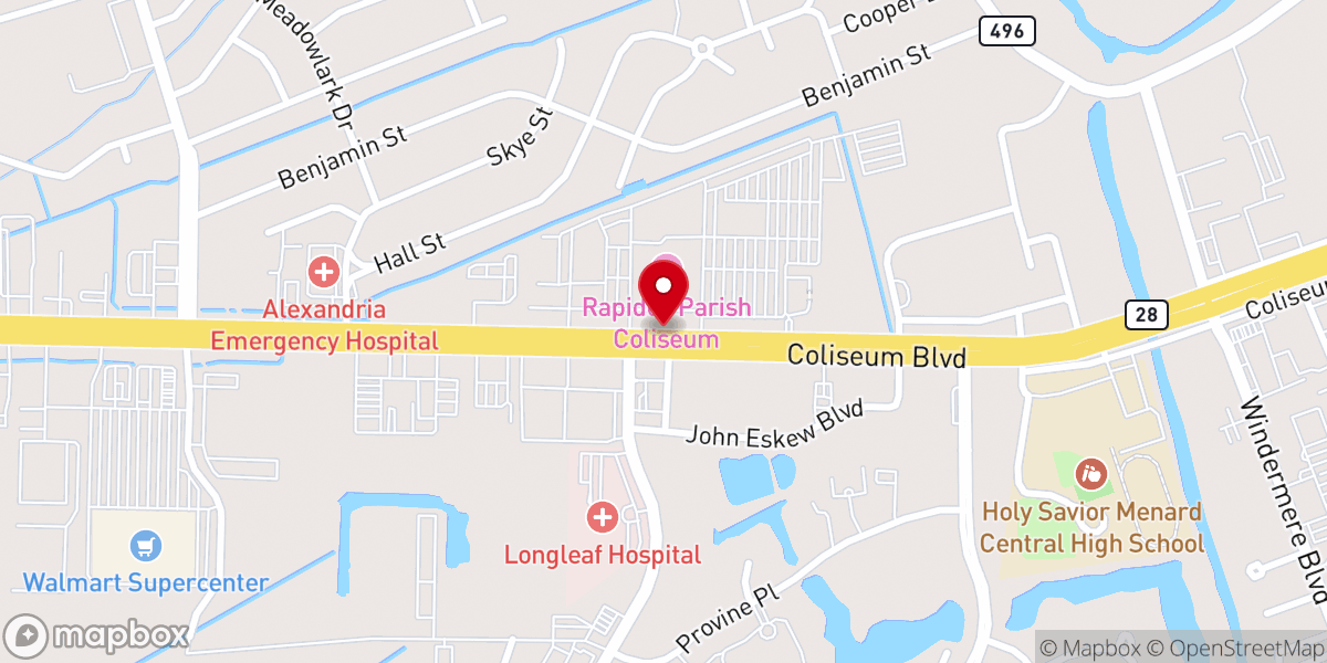 Map showing location of Rapides Parish Leap