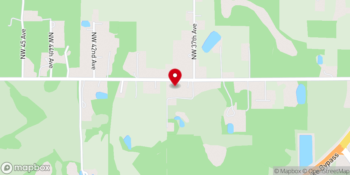 Map showing location of Morgan Road Baptist Church