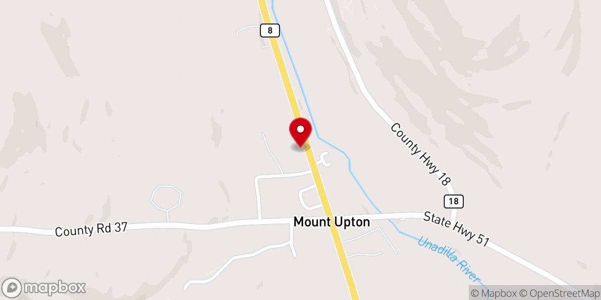 Map showing location of First Baptist Church