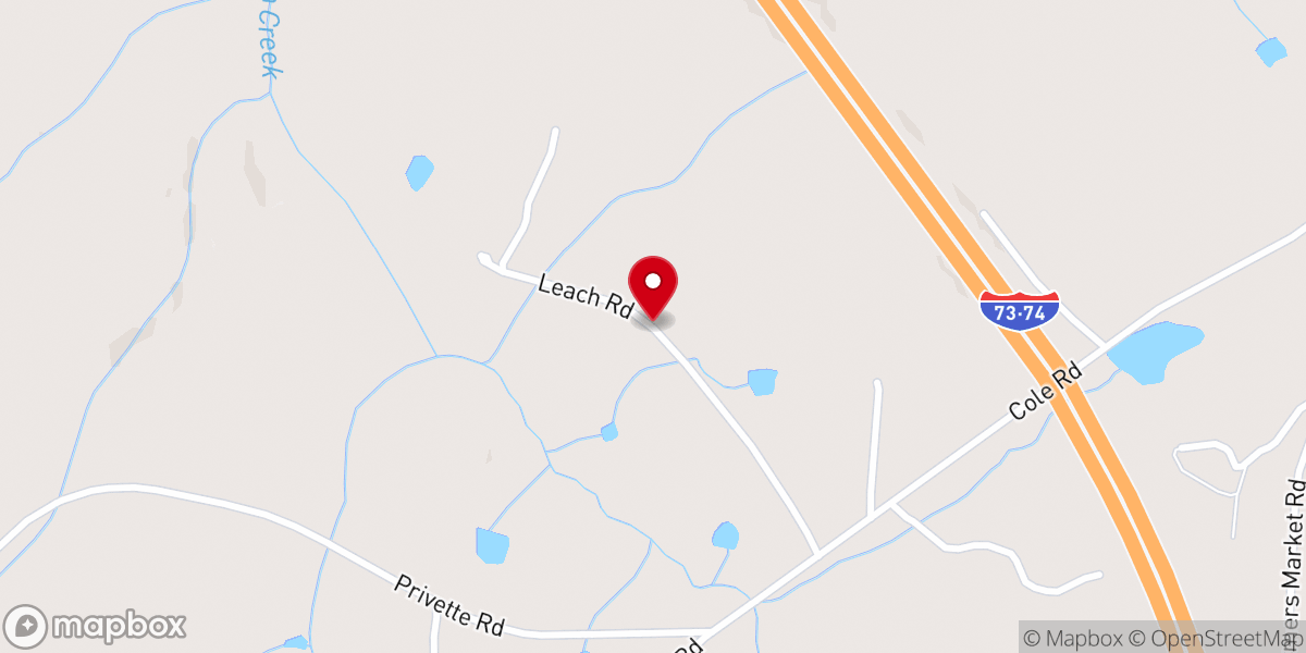 Map showing location of Mt Moriah Baptist Church