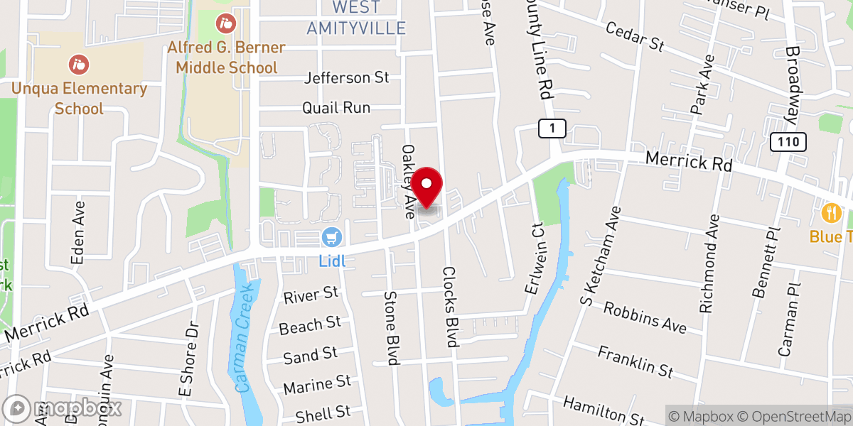 Map showing location of Bethel Christian Center