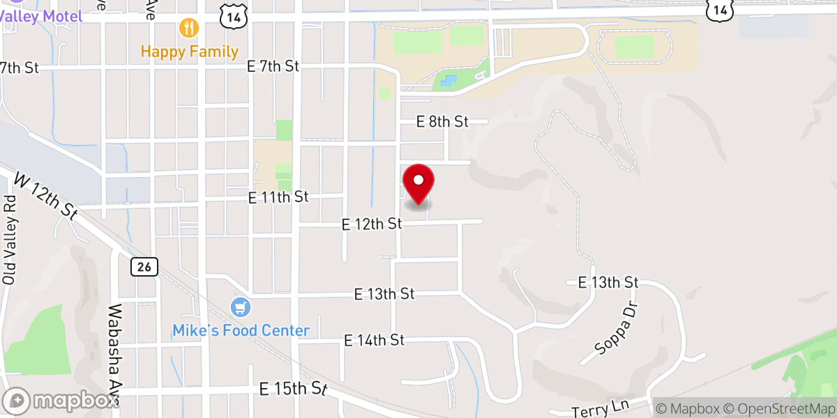Map showing location of St. Matthew Lutheran Church