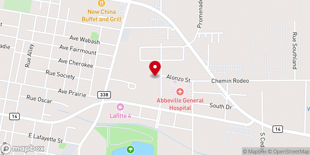 Map showing location of One Church at Vermilion Parish