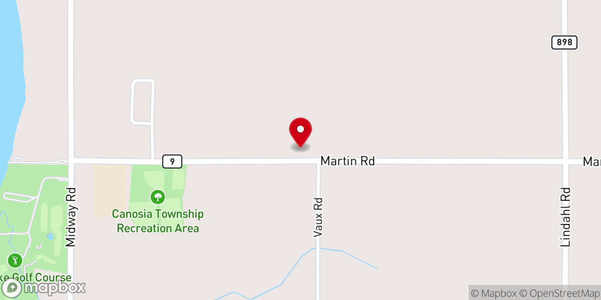Map showing location of Pike Lake Presbyterian Church