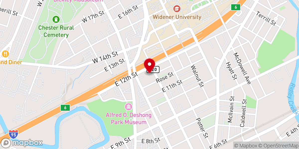Map showing location of Siloam United Methodist Church