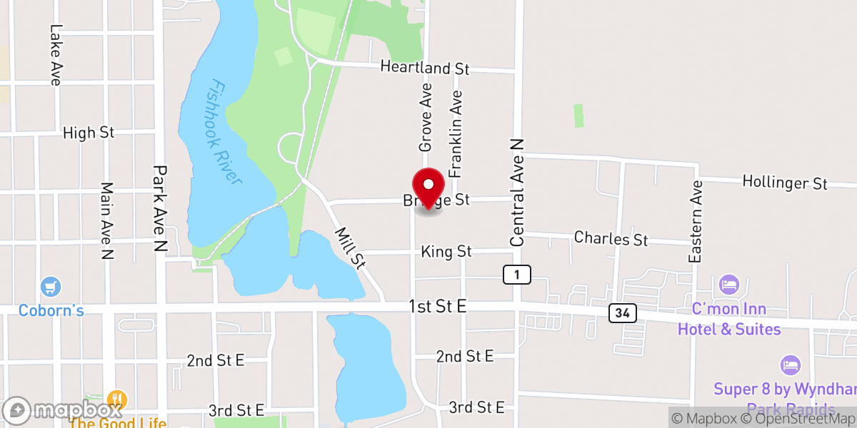 Map showing location of New Life Community Church