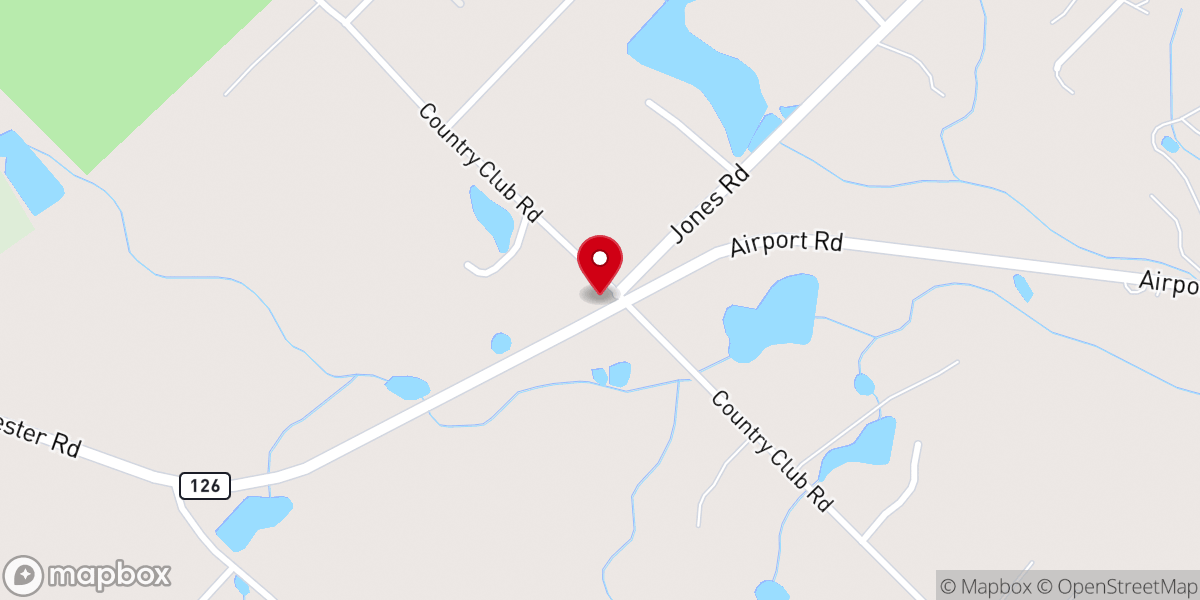 Map showing location of Crossroads Church