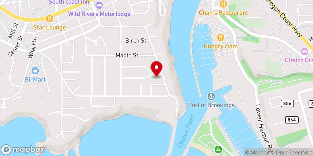 Map showing location of Wild Rivers Fishing