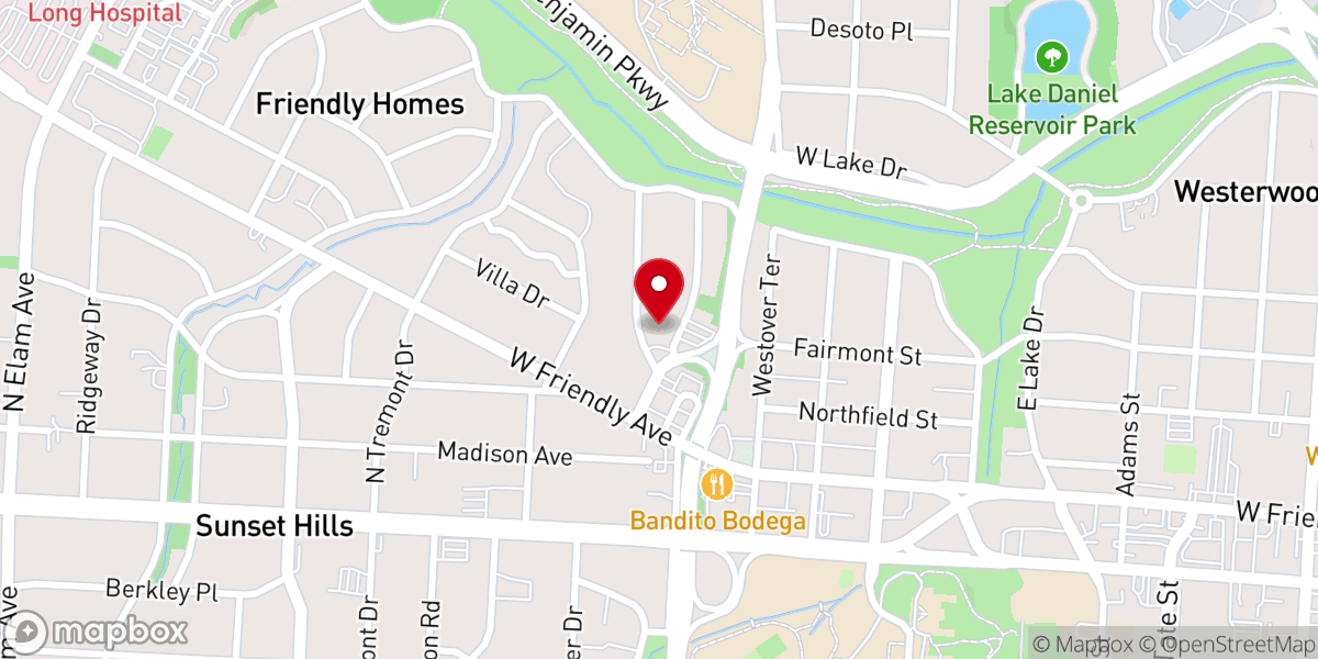 Map showing location of Congregational United Church of Christ