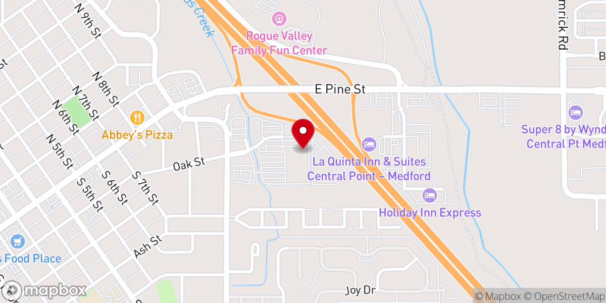 Map showing location of COMAL BAR AND GRILL #2(CENTRAL POINT)