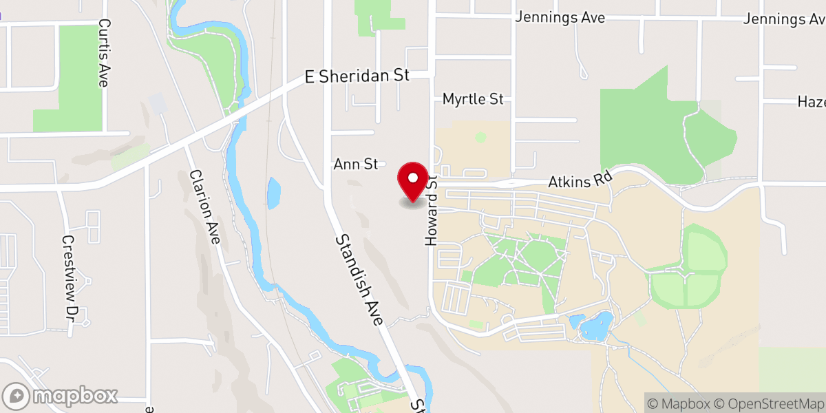 Map showing location of Petoskey Seventh-Day Adventist Church