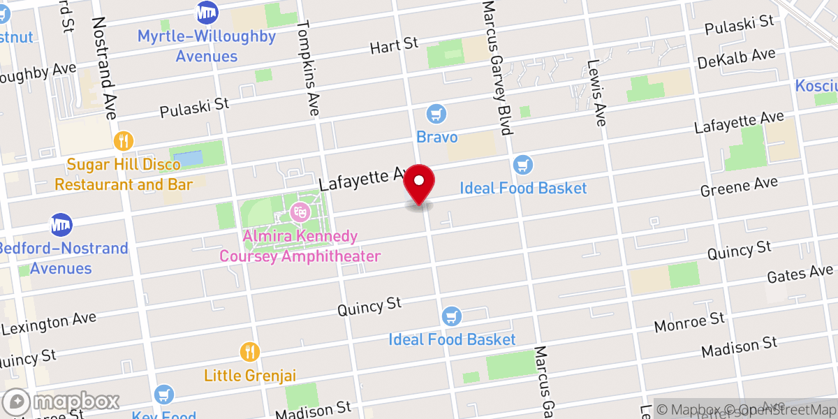 Map showing location of Christian Community Baptist Church