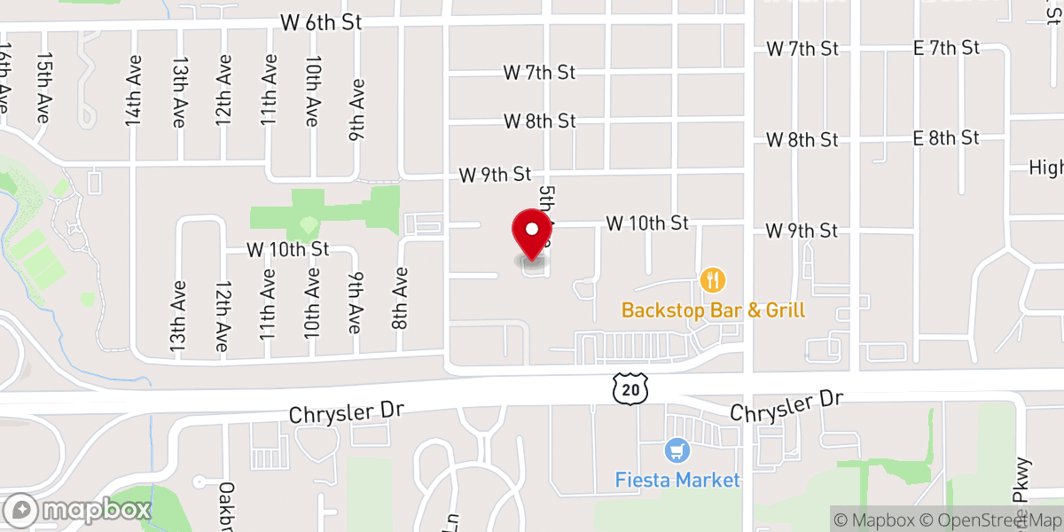 Map showing location of Belvidere Church of Christ
