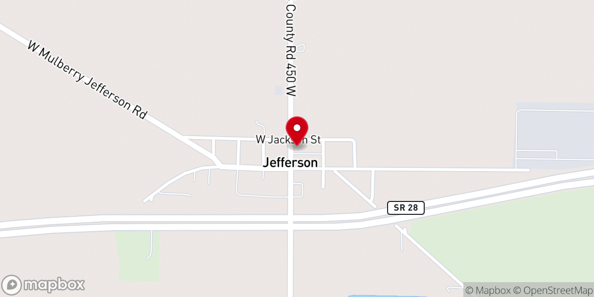 Map showing location of Jefferson United Methodist Church
