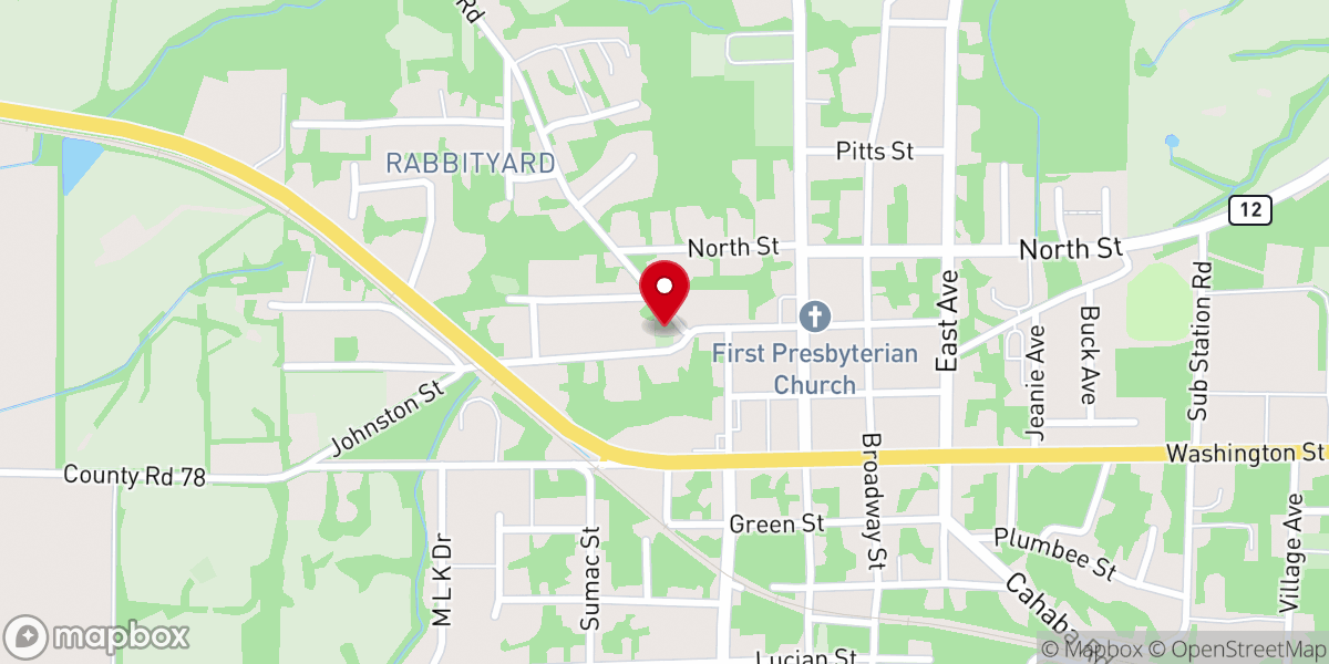 Map showing location of Holy Cross Episcopal Church
