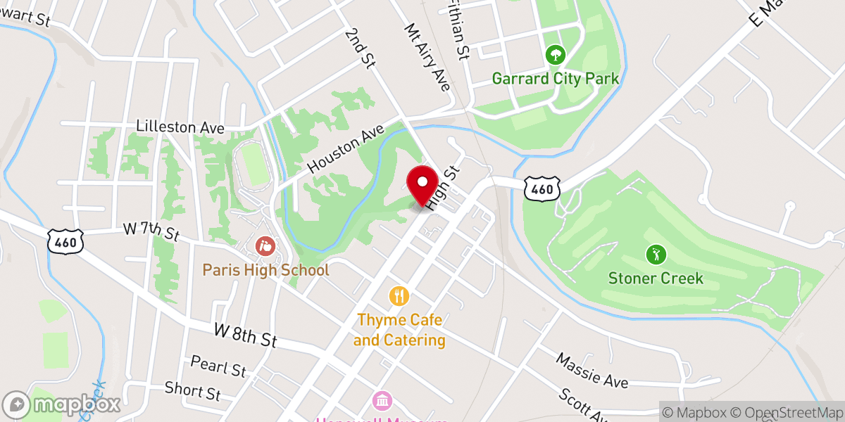 Map showing location of St Peters Episcopal Church