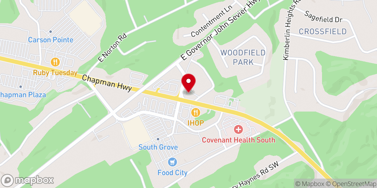 Map showing location of Chapman Highway Church of Christ
