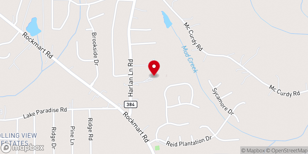 Map showing location of Villa Rica Church of God