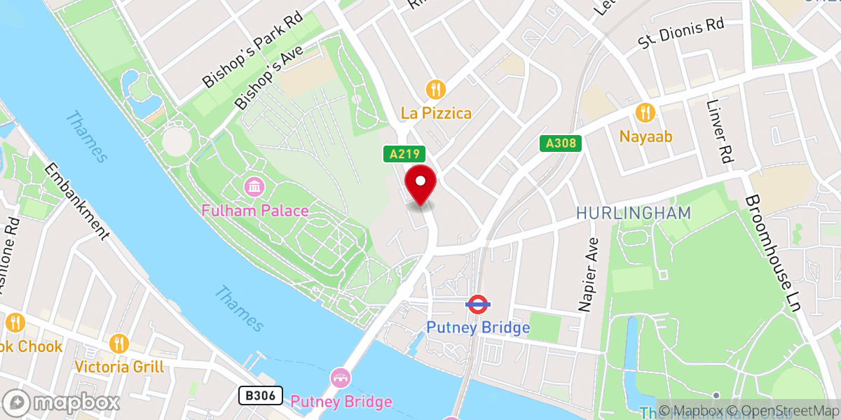 Map showing location of Priory Lodge School