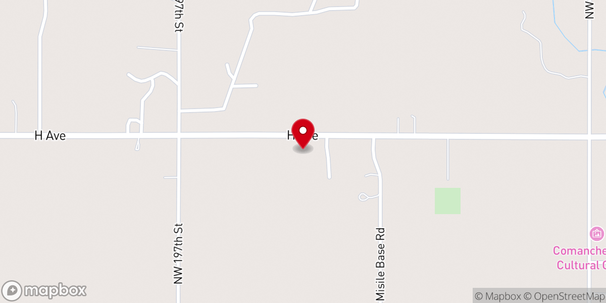 Map showing location of Cache Indian Church of the Nazarene