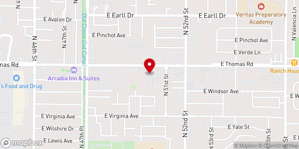 Map showing location of St. Theresa Parish Office