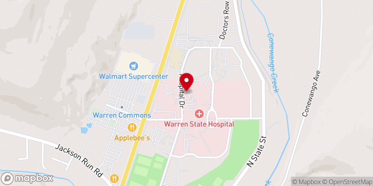 Map showing location of Interfaith Center Inc