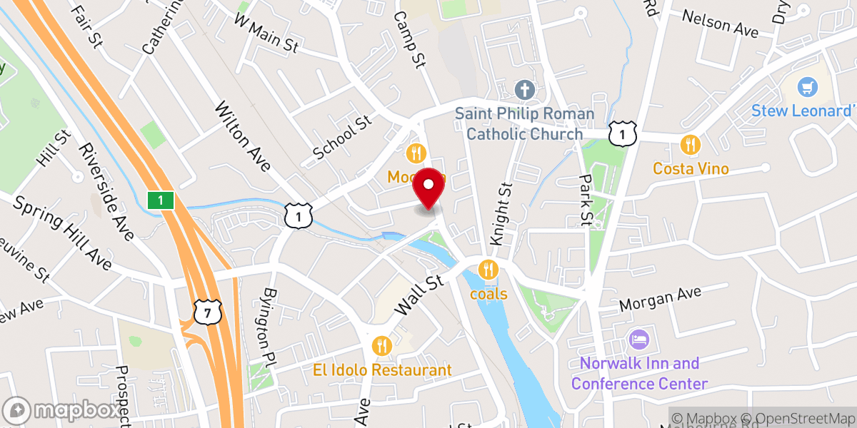Map showing location of Unity Center of Norwalk