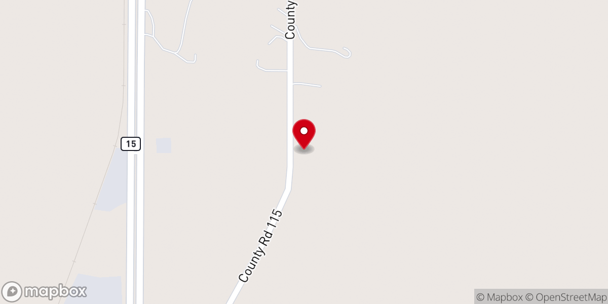 Map showing location of Beaver Dam MB Church