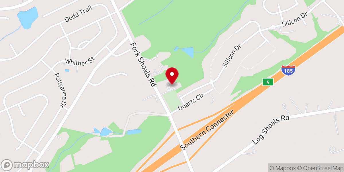 Map showing location of Greenville Southern Methodist Church