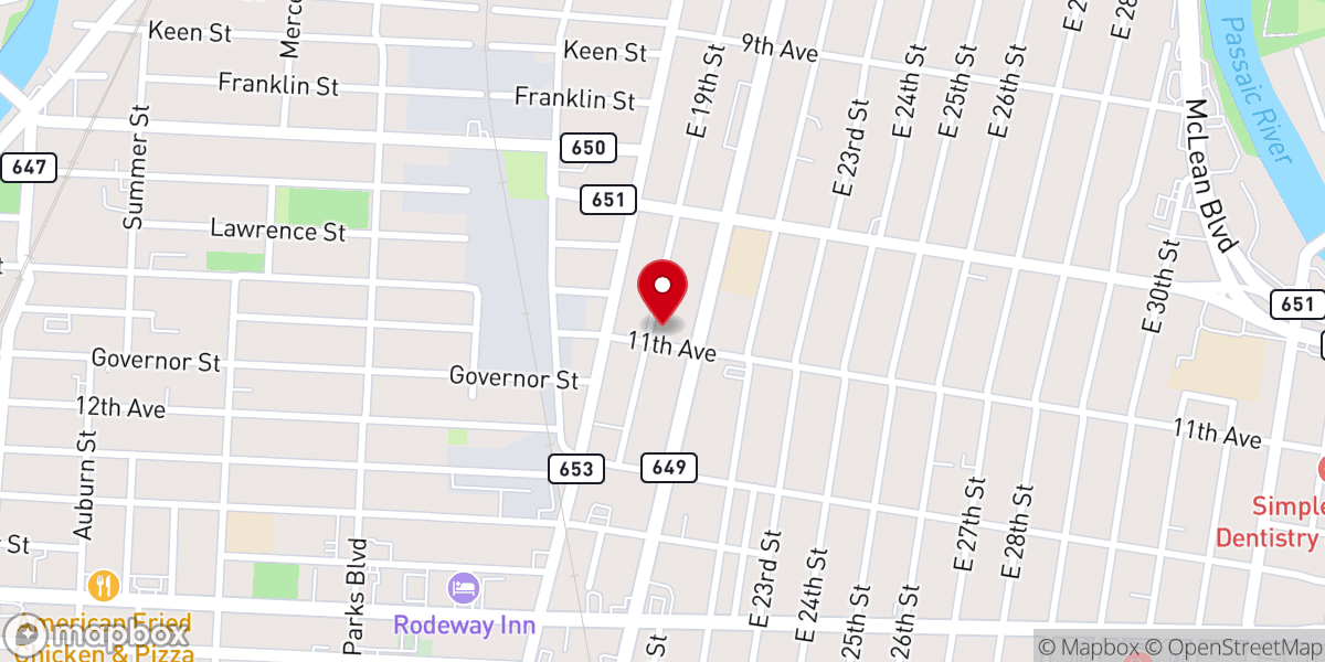 Map showing location of First SDA Church of Paterson