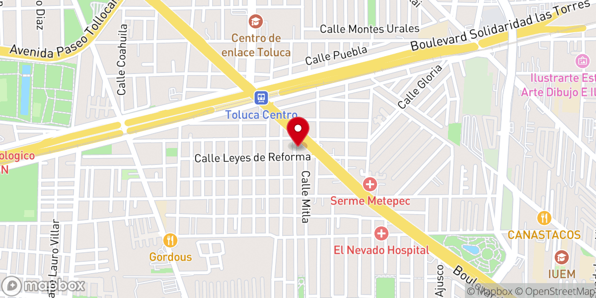 Map showing location of Parroquia Jesús Nazareno