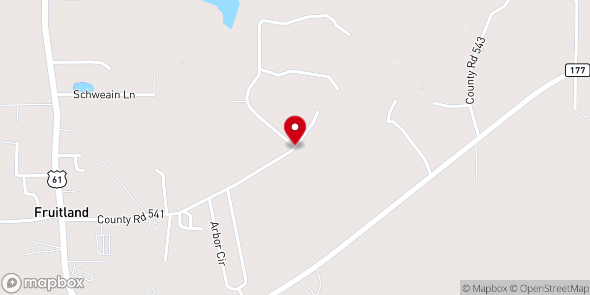 Map showing location of Pleasant Hill Church