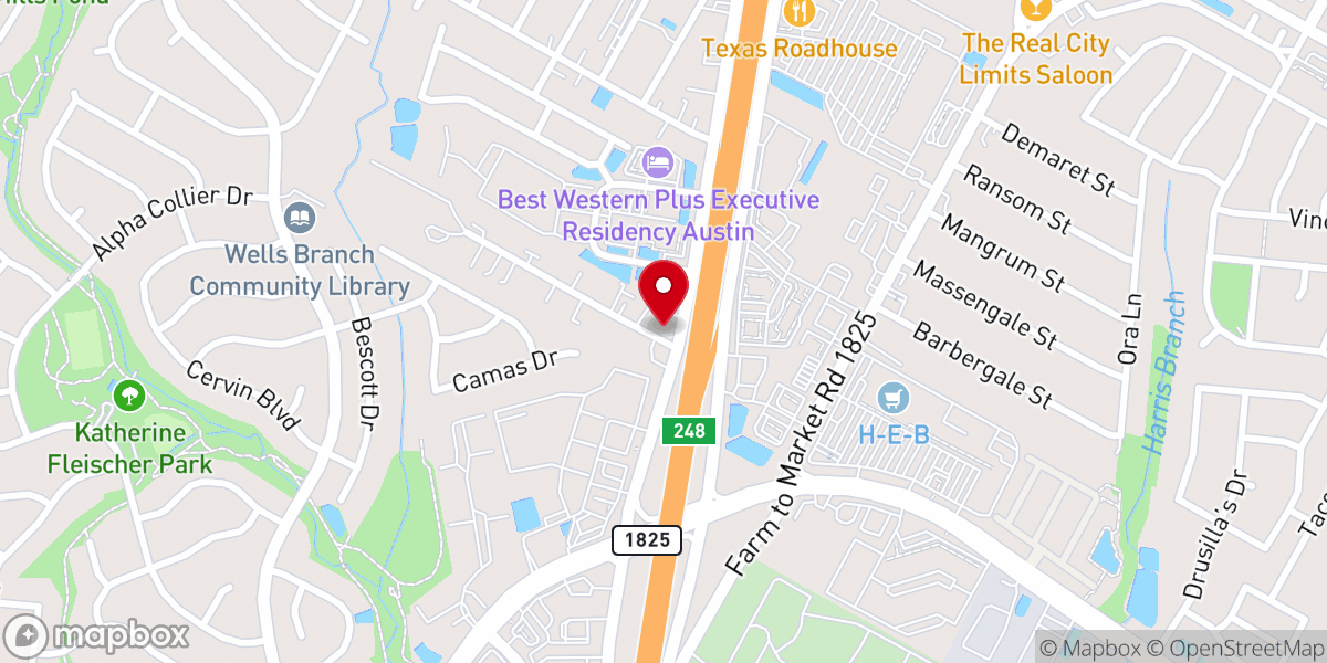 Map showing location of First Baptist Church Wells