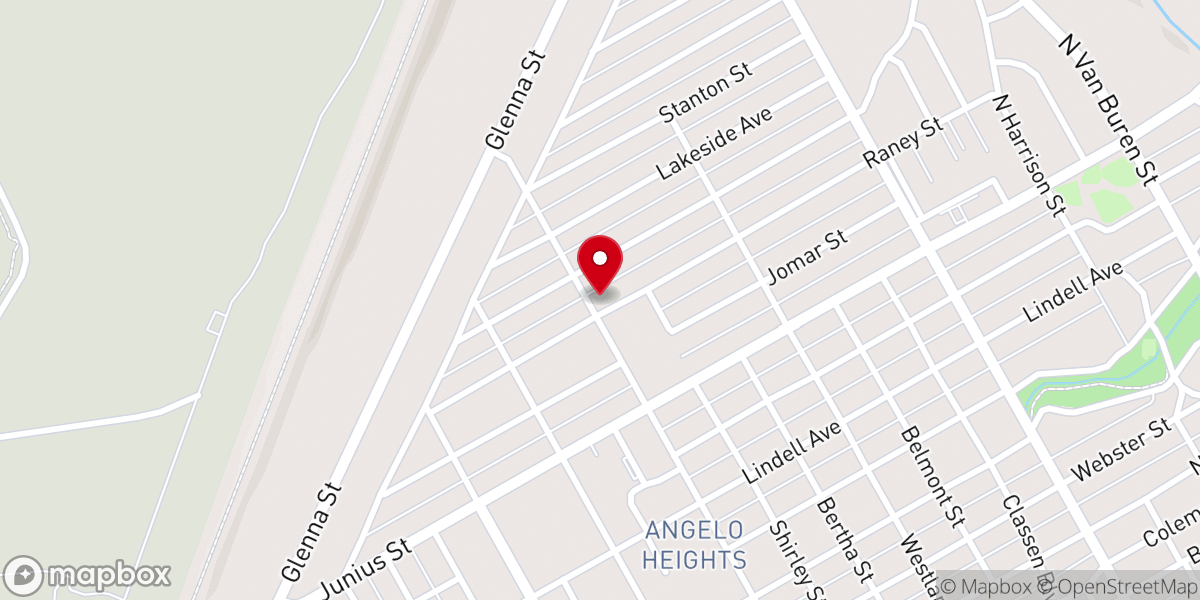 Map showing location of Bethel Assembly of God