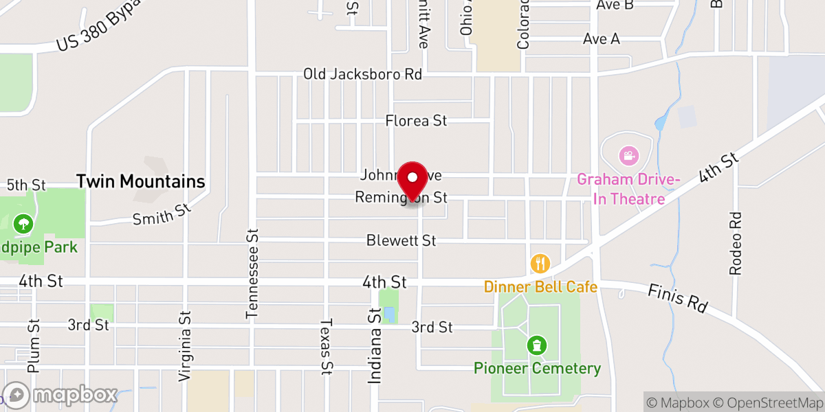 Map showing location of Graham First Church of the Nazarene