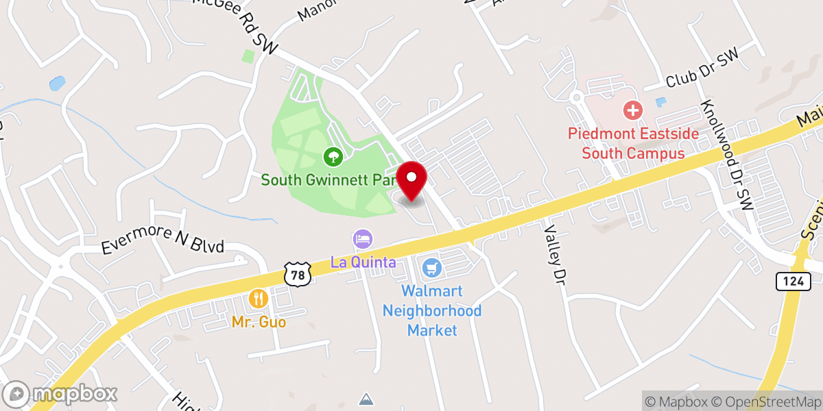 Map showing location of Westside Baptist Church