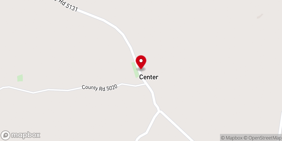 Map showing location of Center Baptist Church