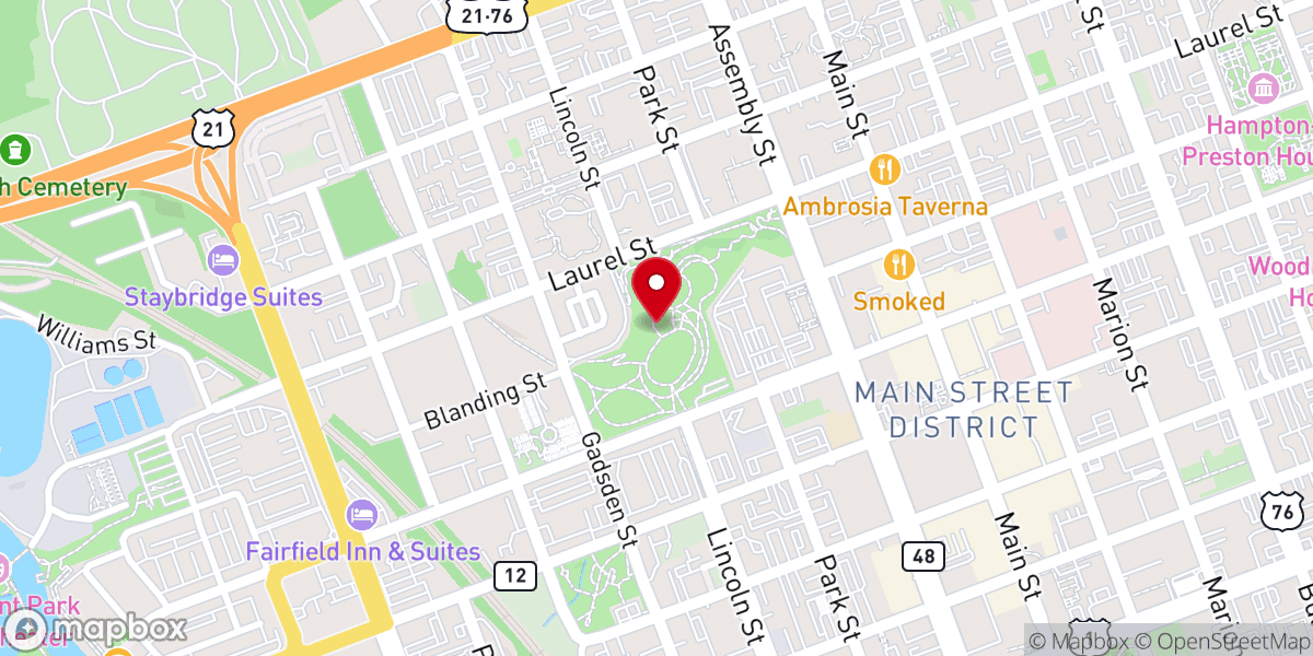 Map showing location of Finlay Park